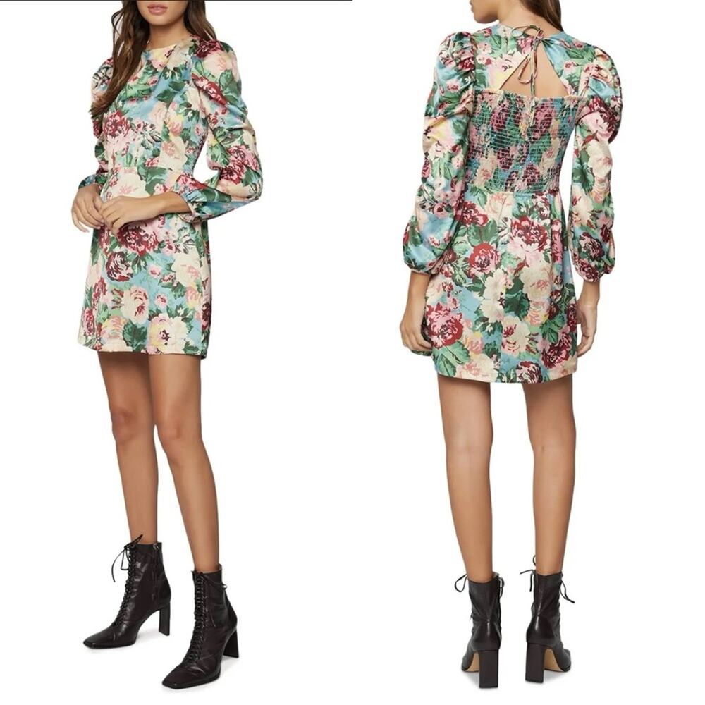 Lost + Wander Tea Party Floral Dress Long Sleeve Light Weight Womens Medium NWT